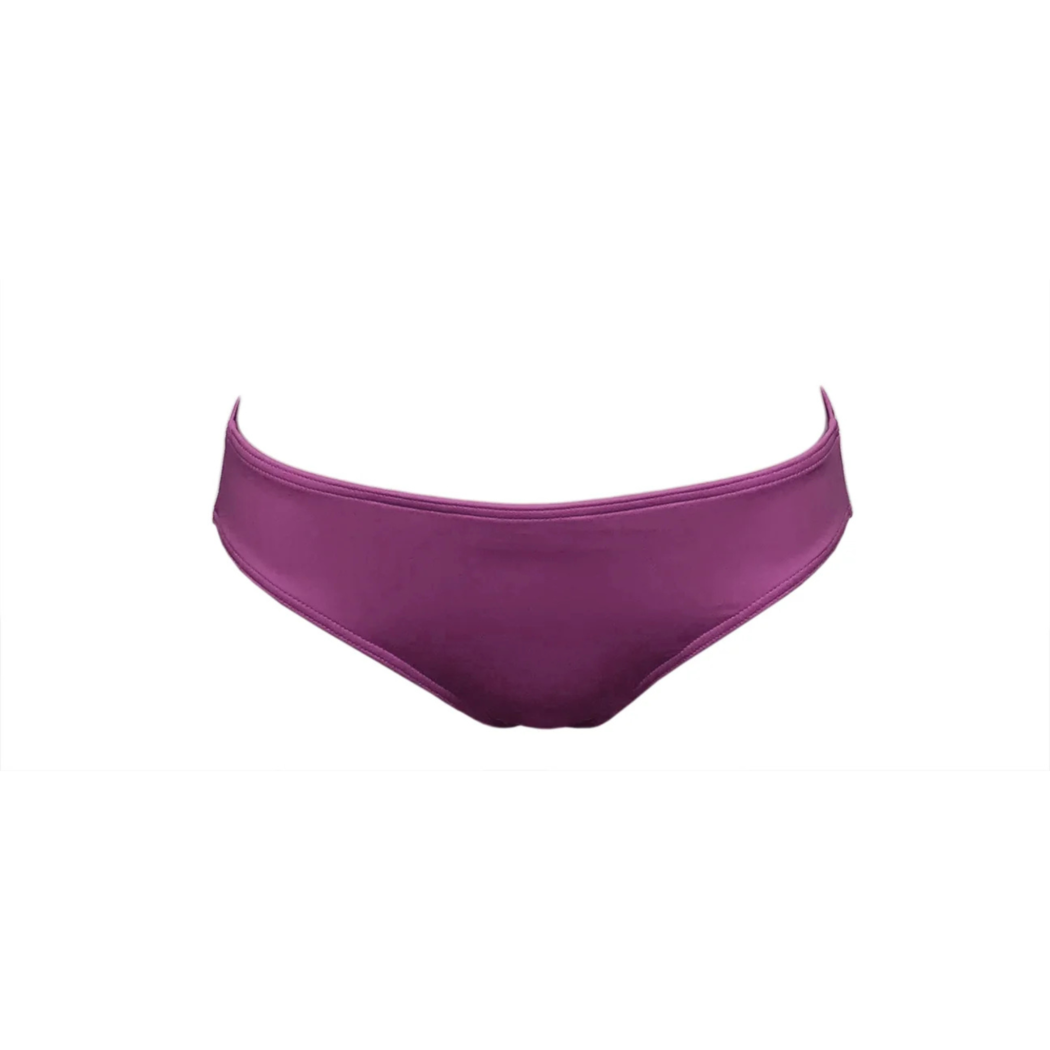 Aubergine purple wide bikini bottom by Paupa, front view