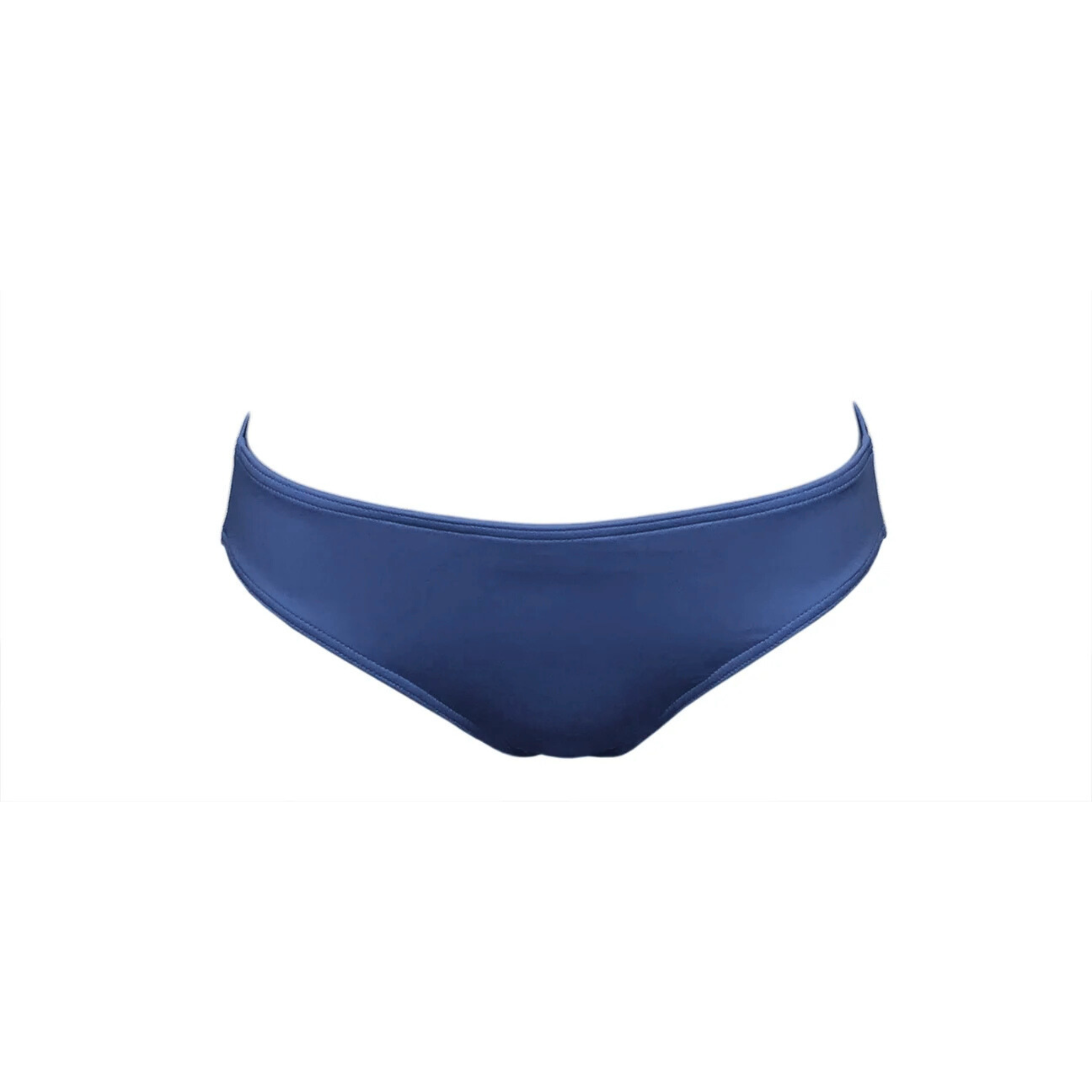 Navy blue wide bikini bottom by Paupa, front view