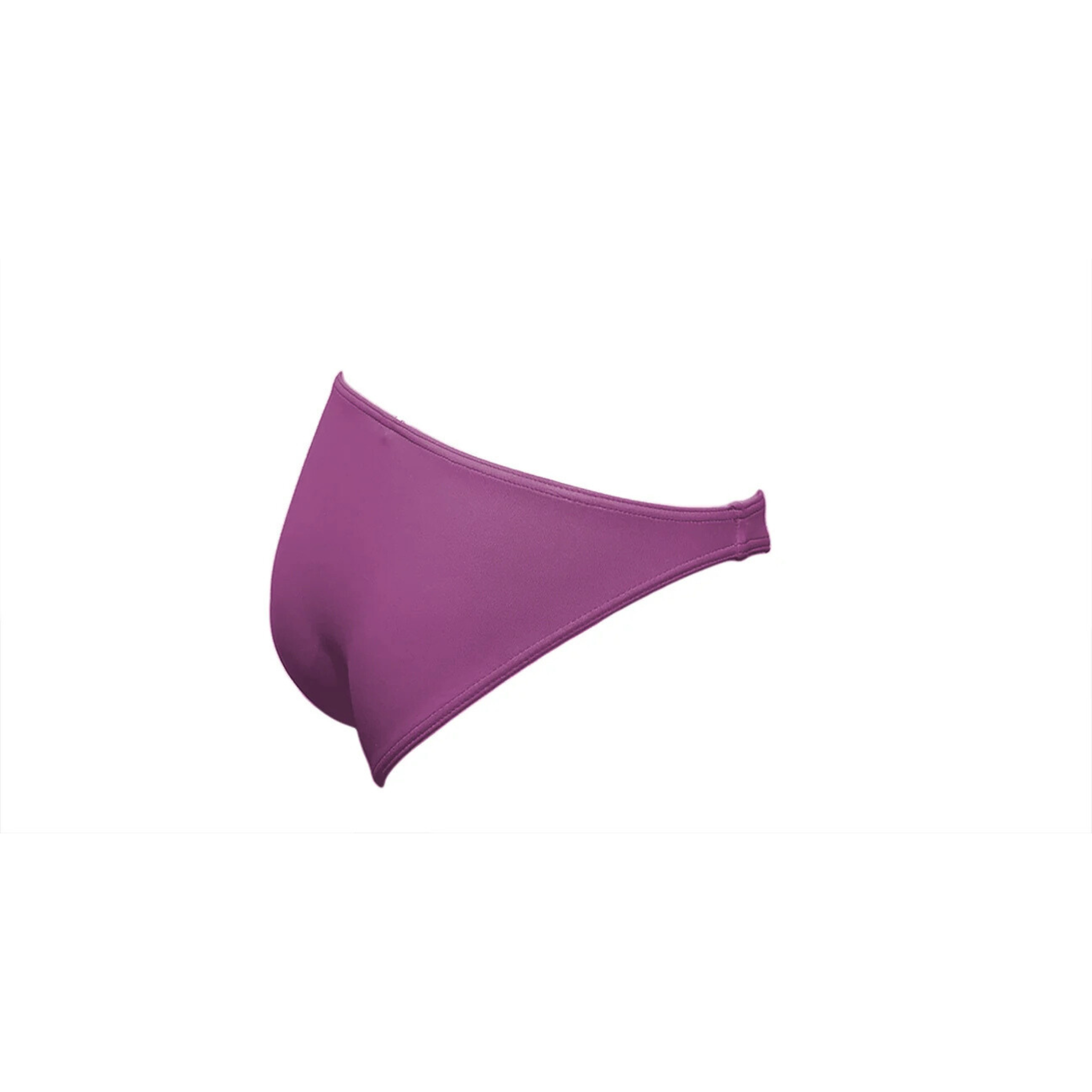 Aubergine purple thin bikini bottom by Paupa, front view