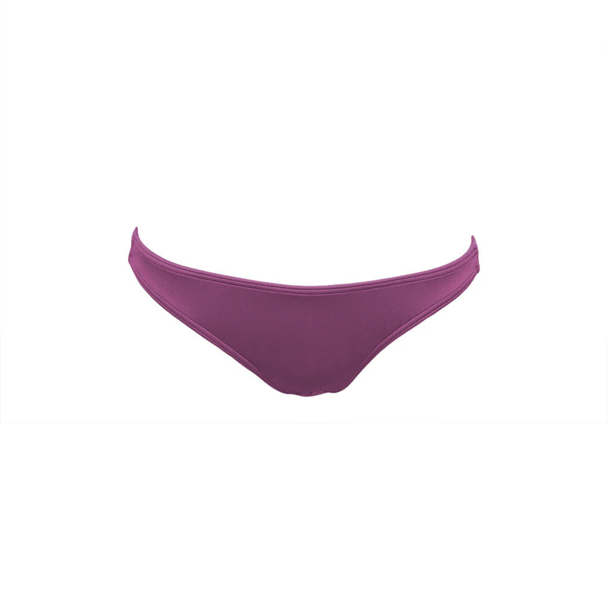 Aubergine purple thin bikini bottom by Paupa, front view
