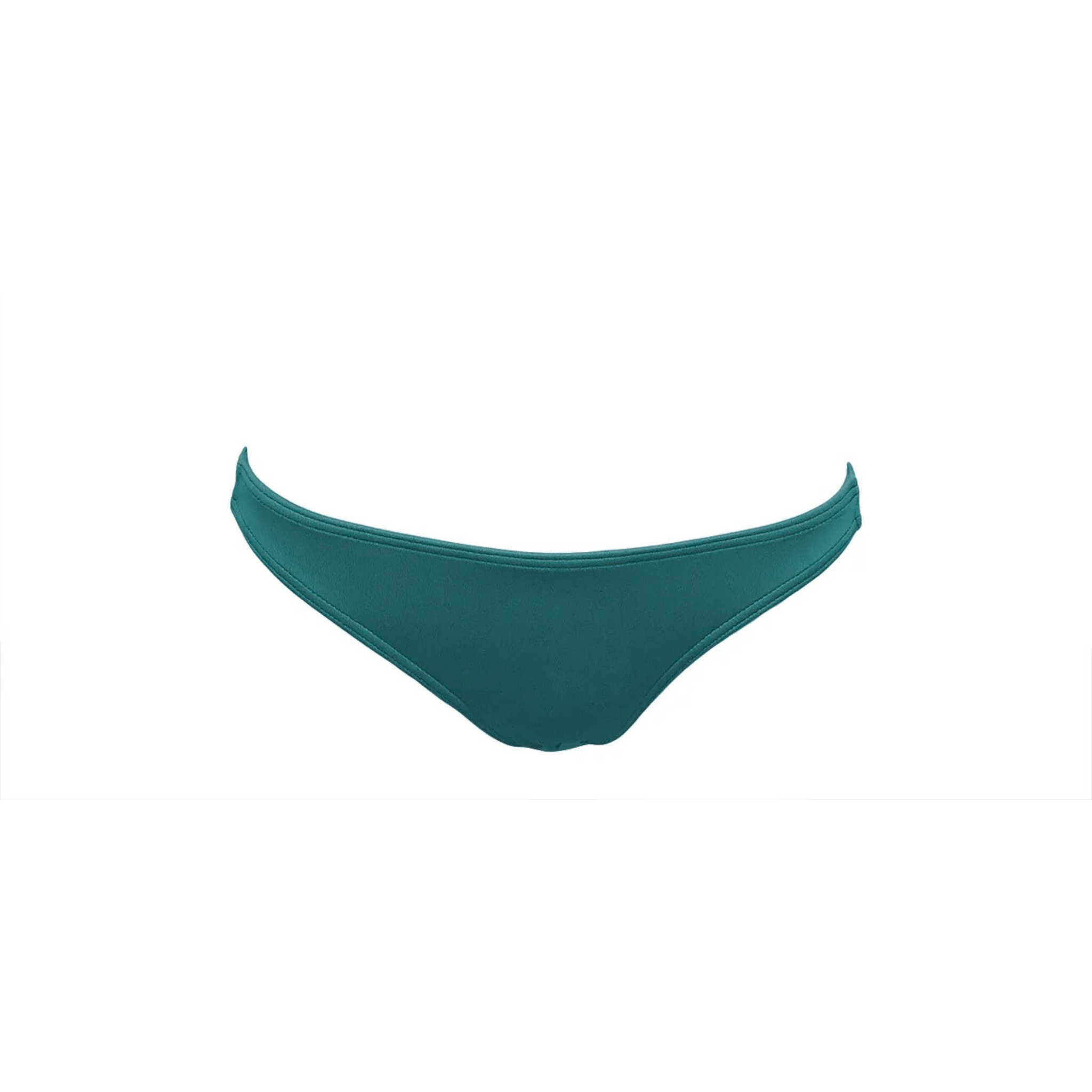 Pine green thin bikini bottom by Paupa, front view