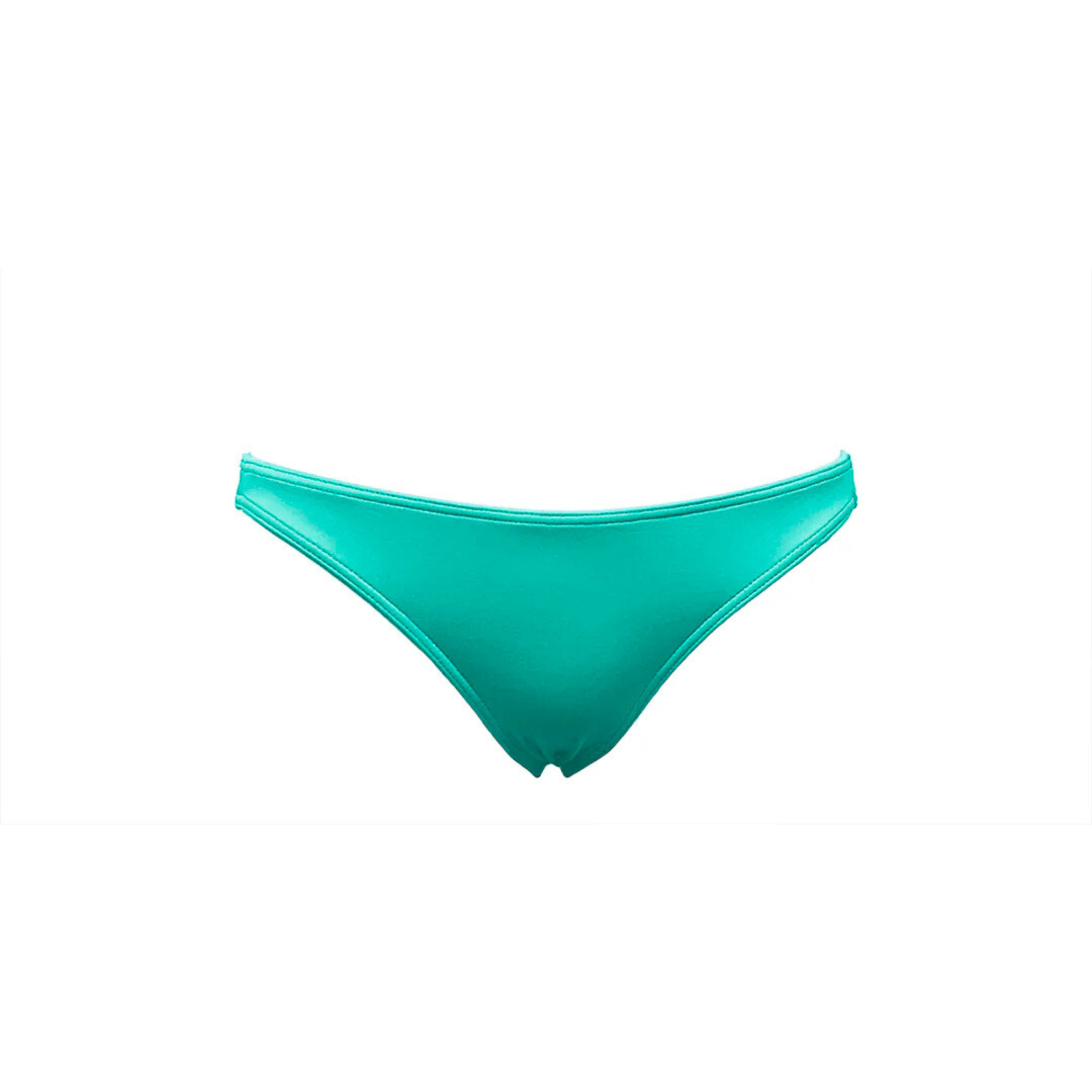 Turquoise blue thin bikini bottom by Paupa, front view