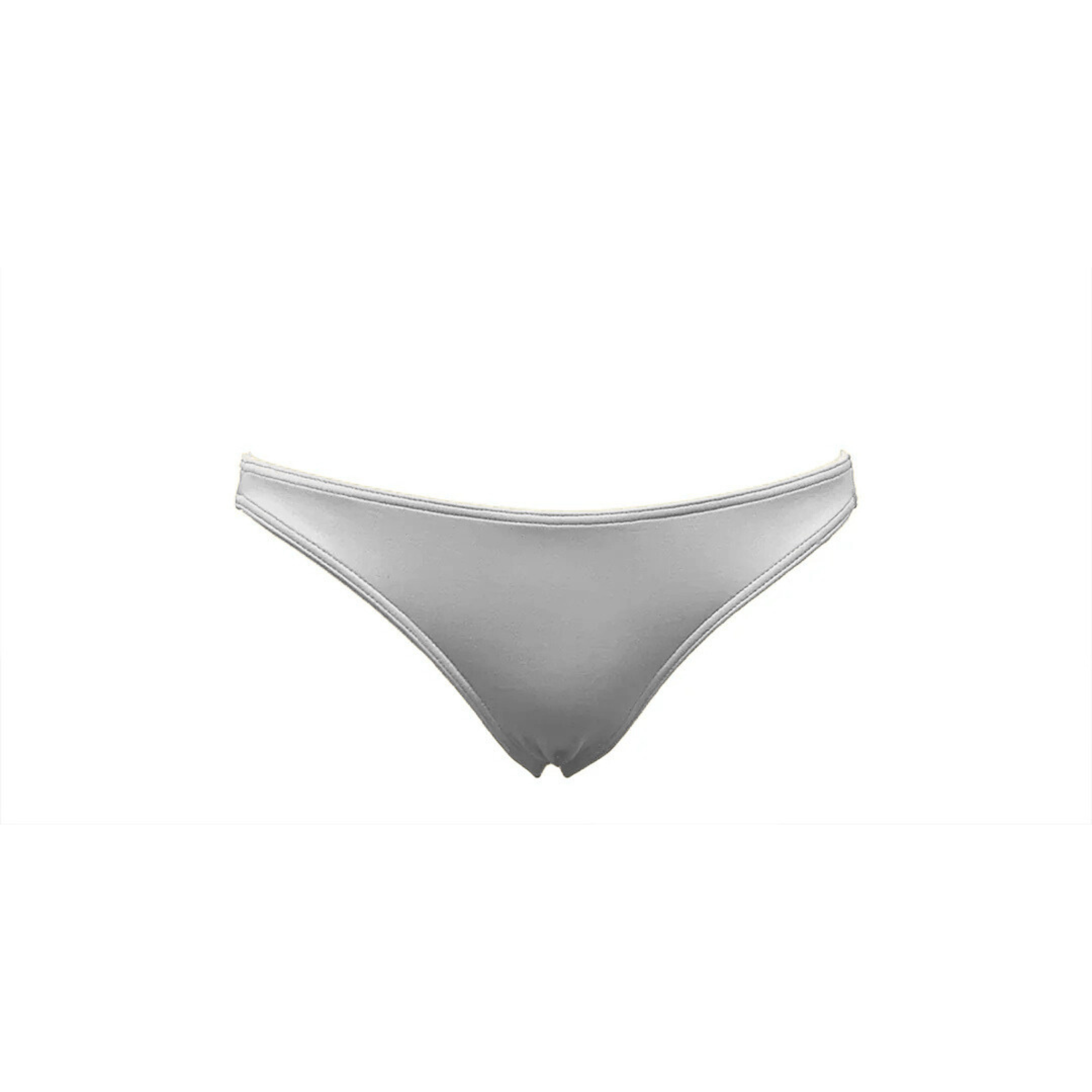 White thin bikini bottom by Paupa, front view
