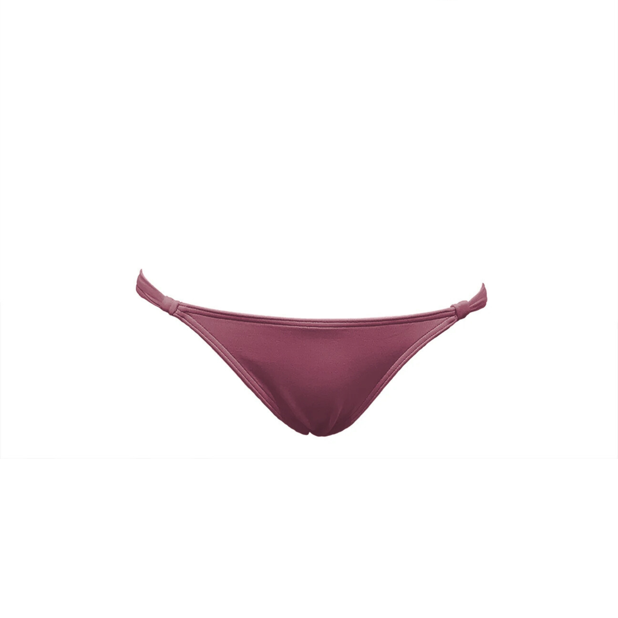 Burgundy red adjustable bikini bottom by Paupa, front view