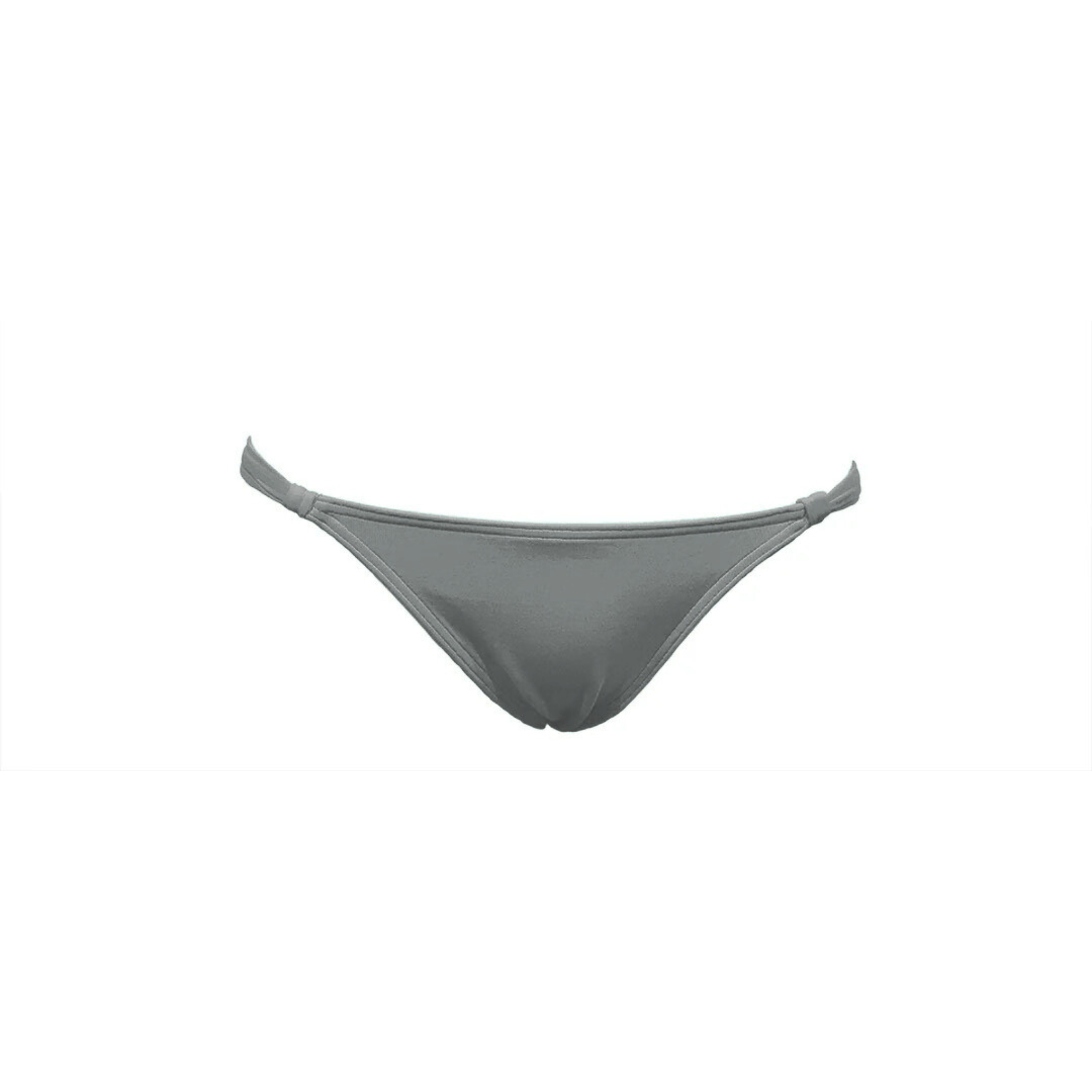 Dolphin gray adjustable bikini bottom by Paupa, front view