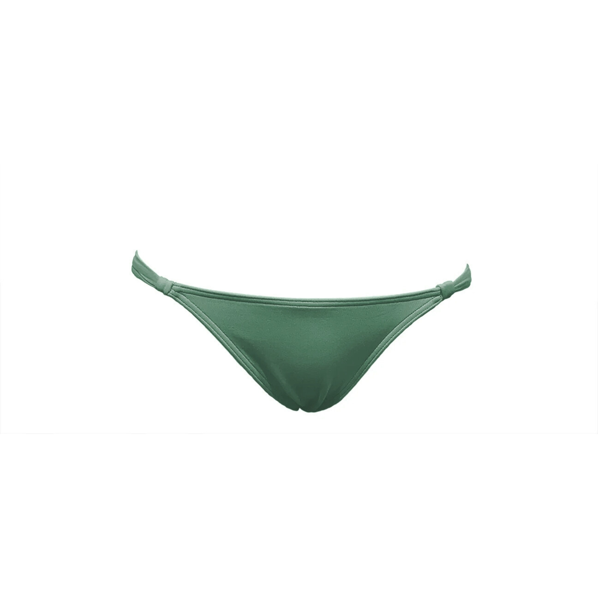 Palm green adjustable bikini bottom by Paupa, front view