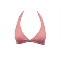Flamingo pink halter bikini top by Paupa, front view