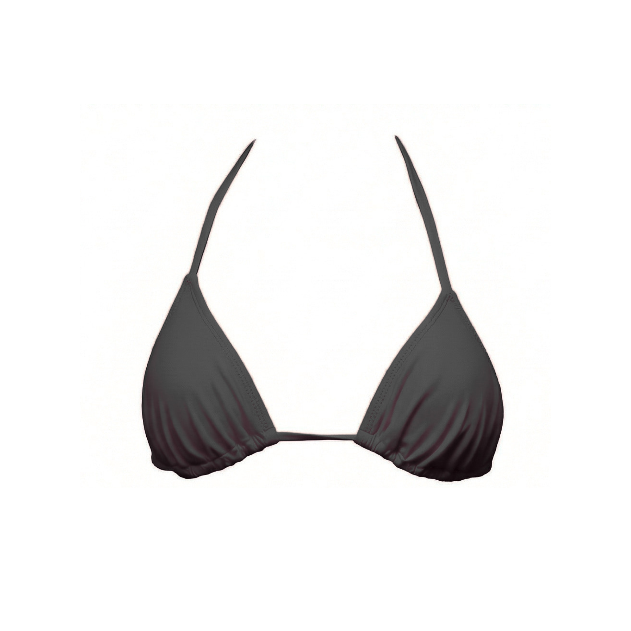 Black triangle bikini top by Paupa, front view