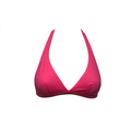 Pink halter bikini top with foam by Paupa, front view