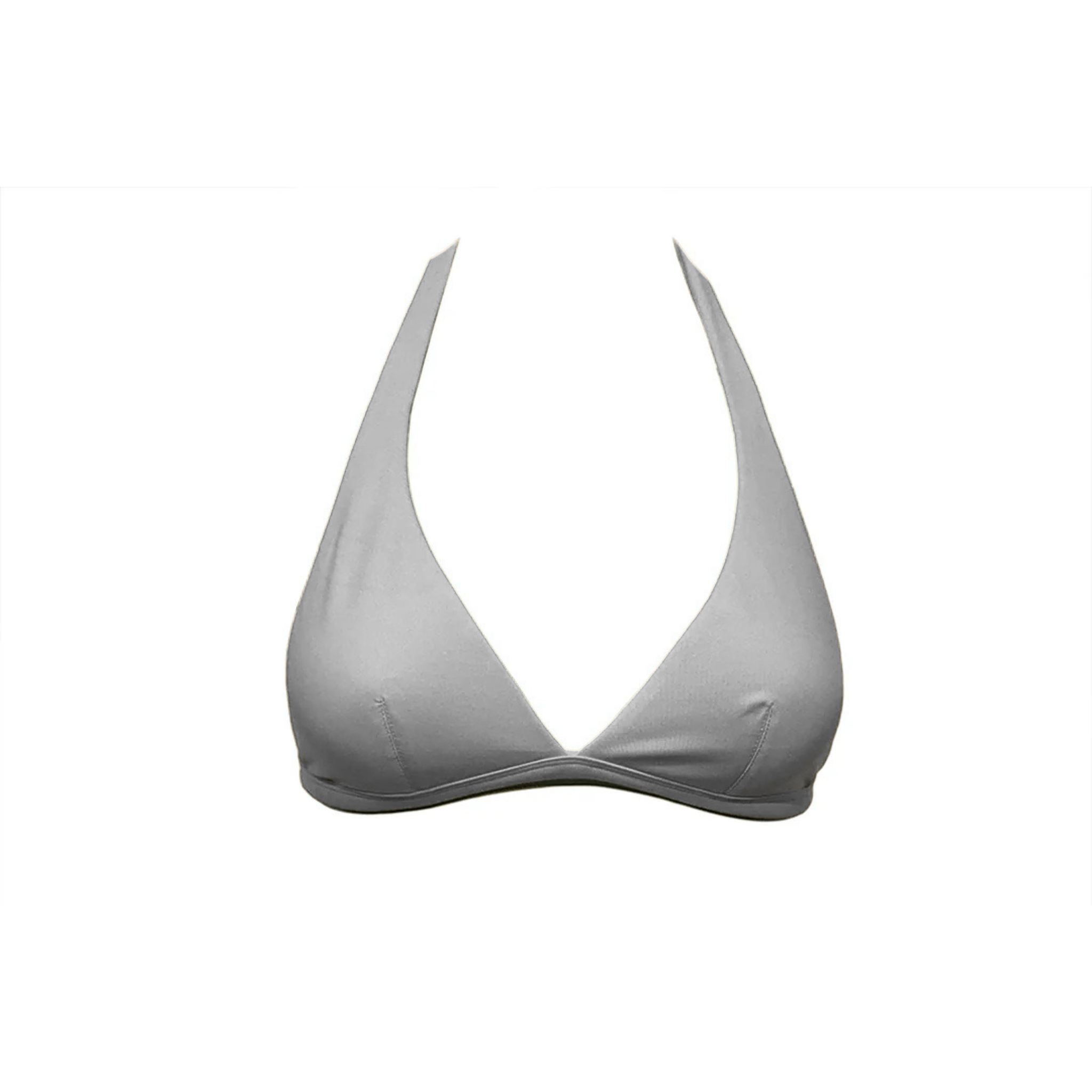 White halter bikini top with foam by Paupa, front view